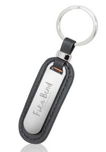 Madison Executive Metal and Faux Leather Keychains