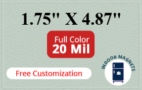 Magnet - 1.75x4.875 Square Corners - 20 Mil