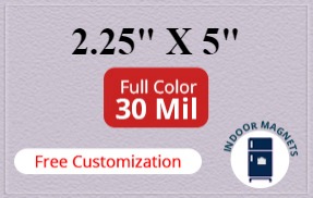 Magnet - 2.25x5 Square Corners - 30 Mil