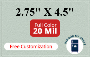 Magnet - 2.75x4.5 Square Corners - 20 mil