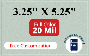 Magnet - 3.25x5.25 Square Corners - 20 Mil