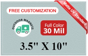 Magnet - 3.5x10 Square Corners - 30 Mil - Outdoor Safe