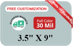 Magnet - 3.5x9 Round Corners - 30 Mil - Outdoor Safe