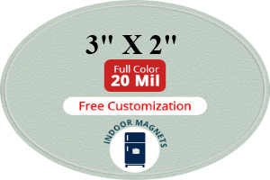 Magnets - 2x3 Oval Shape - 20 mil - 4 Color Process