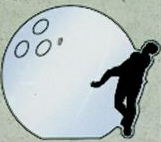 Male Bowler Sporting Silhouette Award (6")