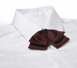 Maroon Adjustable Band Polyester Satin Floppy Bow Tie