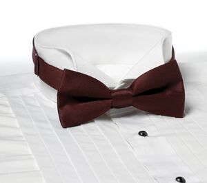 Maroon Banded Bow Tie