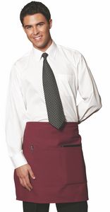 Maroon Red Half Bistro Waist Apron