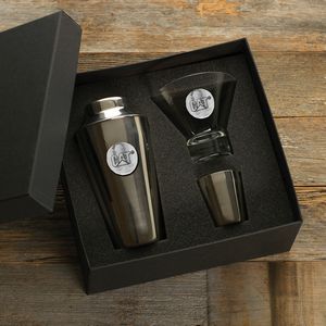 Martini Glass and Cocktail Shaker Set