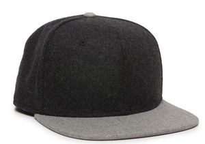 Melton Wool Flat Bill Cap w/Snap Back