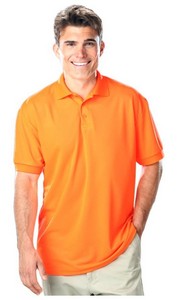 Men's 100% Polyester High Visibility Pique Polo Shirt