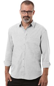 Men's Untucked Fit Crossweave Woven Shirt