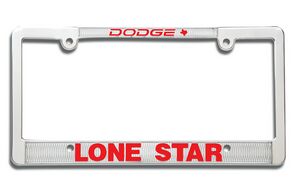 Metal License Frame w/Single Color Raised Imprint