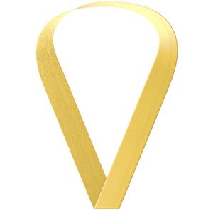 Metallic Gold Neckband Sewn Through (1-1/2" x 34")