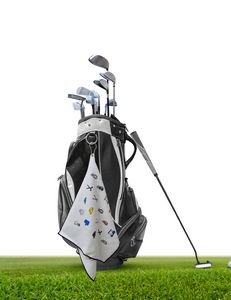 Microfiber Waffle Golf Towel (Color Splash)