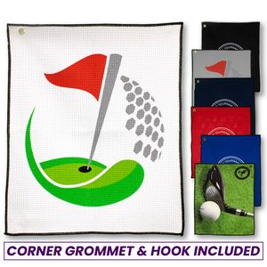 Microfiber Waffle Small Golf Towel (Embroidery)