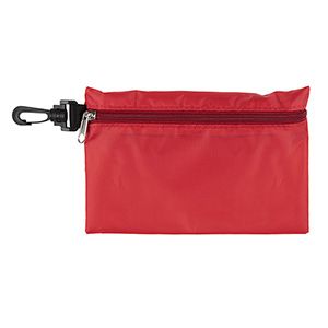 "Milos" Large Zipper Storage Pouch w/Plastic Hook (Overseas)