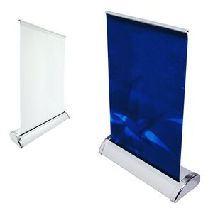 Mini Tabletop Retractable Banner Stand W/Custom Graphic