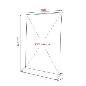 Mini Tabletop Retractable Banner Stand W/Custom Graphic