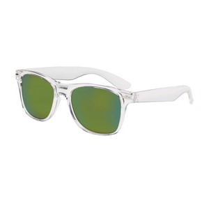 Mirrored Clear Frame Malibu Sunglasses