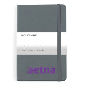 MoleskineÂ® Hard Cover Ruled Medium Notebook - Slate Grey