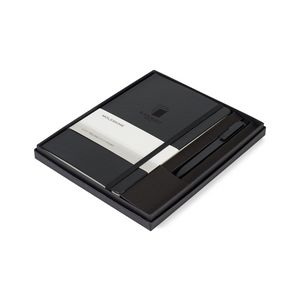 MoleskineÂ® Large Notebook and GO Pen Gift Set - Black