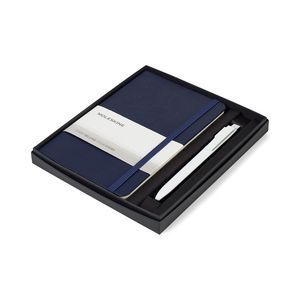 MoleskineÂ® Medium Notebook and GO Pen Gift Set - Navy Blue