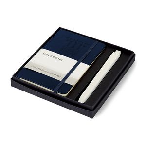 MoleskineÂ® Pocket Notebook and GO Pen Gift Set - Sapphire Blue