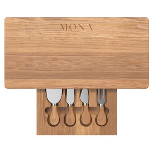 Monroe Cutting Board And Cheese Knife Set