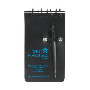"Monterey" Pocket Sized Spiral Jotter Notepad Notebook w/Pen (Overseas)