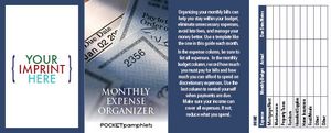 Monthly Expense Organizer Pocket Pamphlet