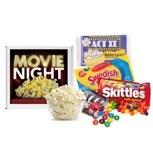 Movie Night Gift Box with Popcorn and Candy