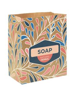 Multi-Sided Full-Color SOS Natural Paper Bag (8.5"x 10.25"x 5")