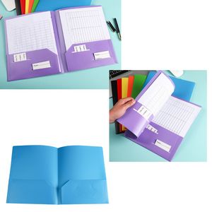 Multicolor Plastic Two Pocket Folders