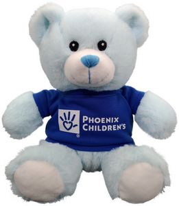 NEW 8" Embroidered Eyes Blue Bear