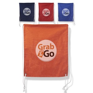 Natural Color Cotton Drawstring Backpacks