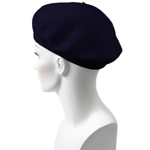 Navy Blue Wool Beret