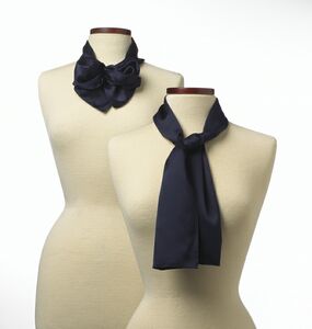 Navy Silk Scarf - 10"x54"