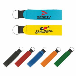 Neoprene Wristband Key Ring with Floating Design