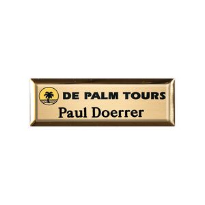 New York Executive Metal Name Badge (Standard Size 1" x 3")