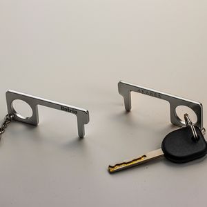 No Touch Thingamajig Keyring: Aluminum