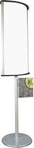 Observe Deluxe Sign Stand with PVC graphic & lit pocket