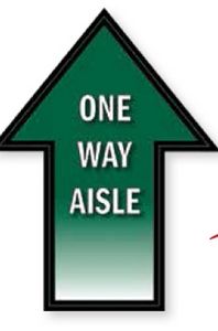 One Way Contour Arrow Floor Decal
