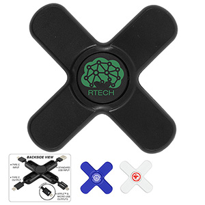 "PLAY & CHARGE 2.0" 5-in-1 Cell Phone Charging Cable Spinner