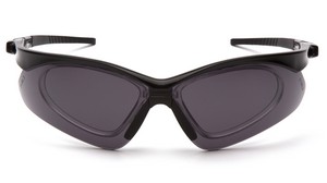 Black Frame with Gray Anti-Fog Lens with Rx Insert