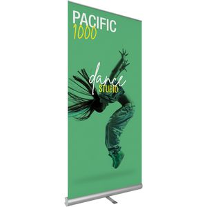Pacific 1000 Silver Retractable Banner Stand