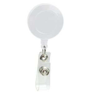 Pad Printed Retractable Badge Holder (Round w/ Alligator Clip)