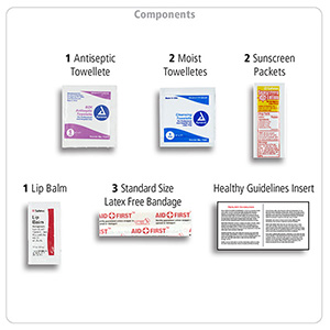 "Paris 10" 10 Piece First Aid Sun Kit