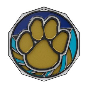 Paw Decagon Colored Medallion (2")
