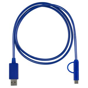 "Payson" 3-in-1 LED Lighted Cell Phone Charging Cable w/Type C Adapter